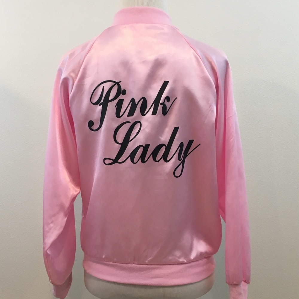 Pink Lady Pink Satin Zipper Jacket